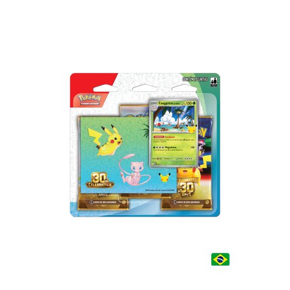Blister Triplo — Coleção de Adesivos — Exeggutor de Alola