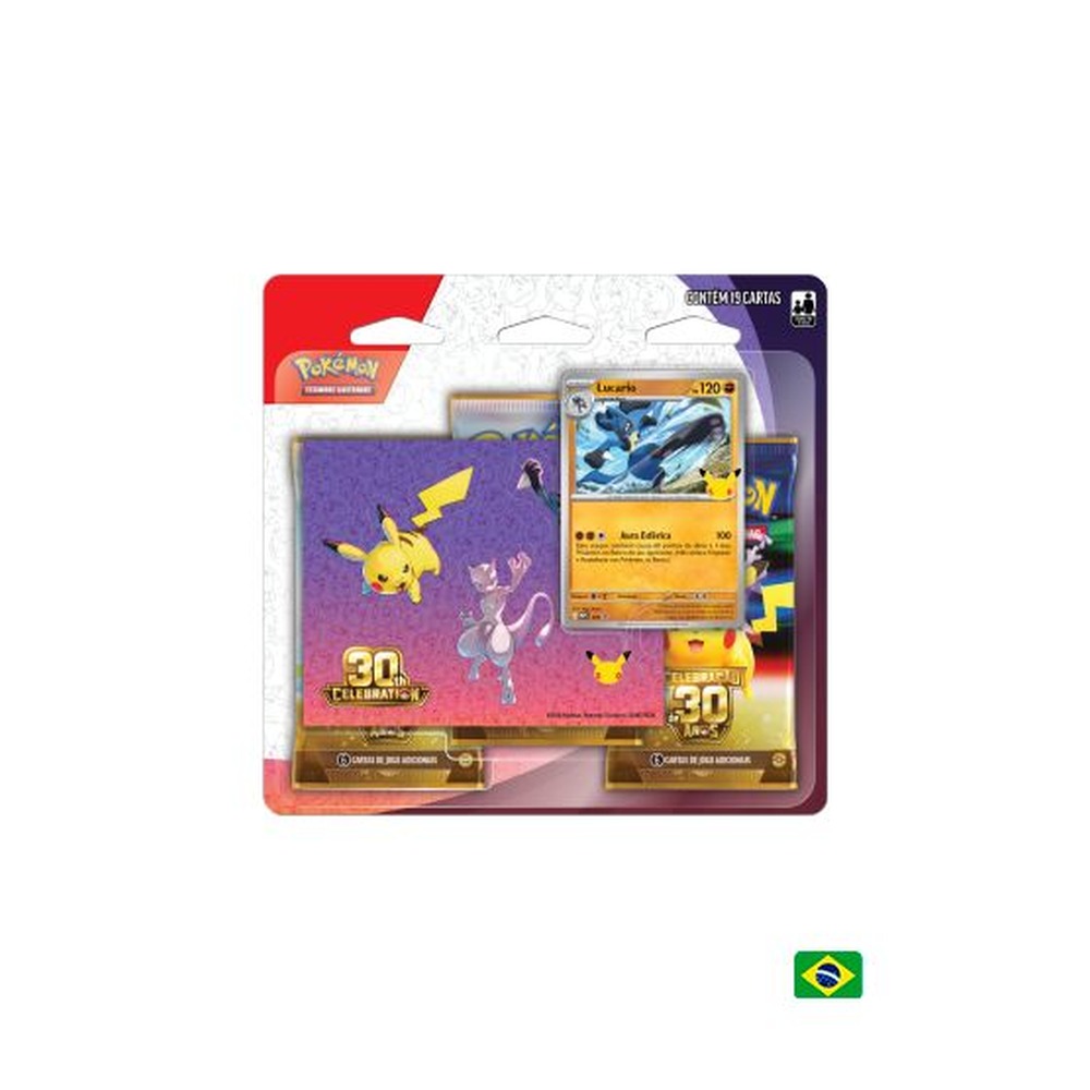 Blister Triplo — Coleção com Adesivos — Lucario